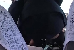 Taxi government worker Asian baby fucked in the taxi ride